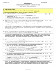 Form AC3290-S &quot;Vendor Responsibility Questionnaire for-Profit Business Entity&quot; - New York, Page 8