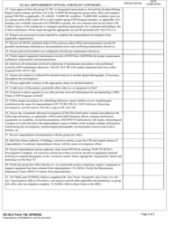 OC-ALC Form 130 Oc-Alc Impoundment Official Checklist, Page 2