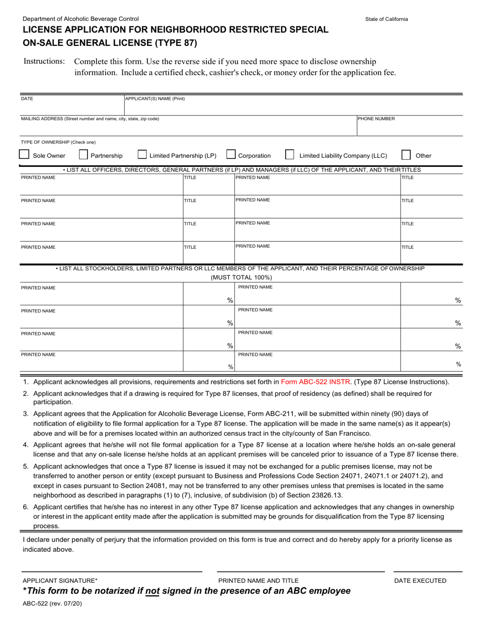 Ca Abc License Forms – Individual Financial Affidavit (ABC-208-B) – PMVG