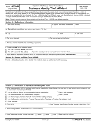 IRS Form 14039-B Business Identity Theft Affidavit