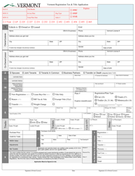 Form VD-119 Vermont Registration Tax &amp; Title Application - Vermont, Page 2
