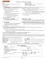 Document preview: Form CV-FM-JV-PC-024 Guardian Ad Litem (Gal) Voucher - Maine