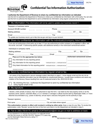 Form REV42 2446 Confidential Tax Information Authorization - Washington