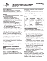 Instructions for Form RP-425-GC Application for Extension of Enhanced Star Deadline - New York