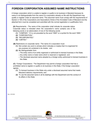 Registering or Qualifying to Do Business in Maryland Under an Assumed Name - Maryland, Page 2