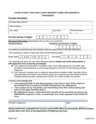 Form TEMP3021 Covid-19 Only Paid Sick Leave Request Form for Ihss/Wpcs Providers - California, Page 2