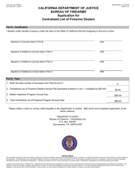 Form BOF4080 Application for Centralized List of Firearms Dealers - California, Page 4