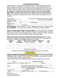 Document preview: Form TF-304 Audio Recording Request - City of Fairbanks, Alaska
