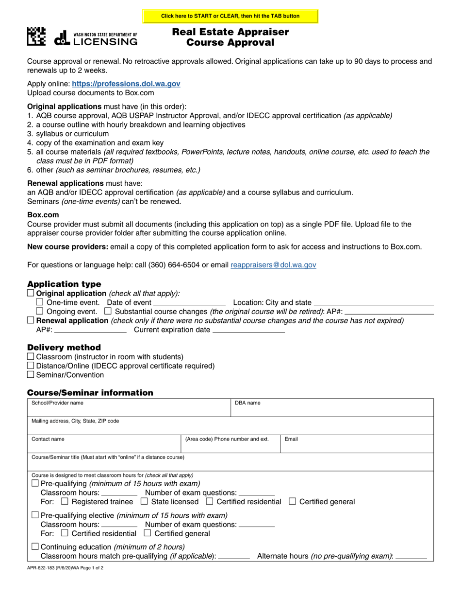 Form APR622183 Download Fillable PDF or Fill Online Real Estate