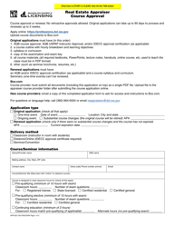 Form APR-622-183 Real Estate Appraiser Course Approval - Washington