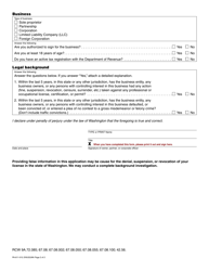Form PA-611-012 Combative Sports Promoter License Application - Washington, Page 2