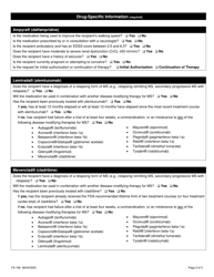 Form FA-168 Multiple Sclerosis Agents Prior Authorization Request Form - Nevada, Page 2