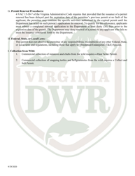 Application for Permit to Hold and Sell Certain Fish, Snakes, Snapping Turtles, &amp; Hellgrammites for Sale (20 &amp; 21 - Hold) - Virginia, Page 8