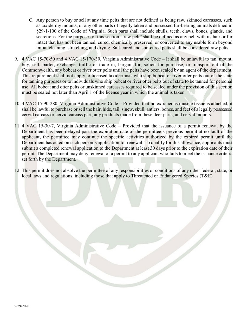 Application for Permit to Deal in Furs - Virginia, Page 3