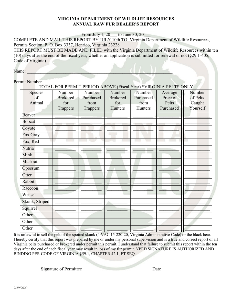 Application for Permit to Deal in Furs - Virginia, Page 4