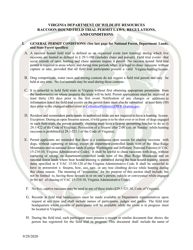 Application for Raccoon Hound Field Trial Permit (25 - Chdt) - Virginia, Page 3