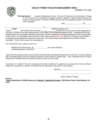 Oakley Forest Wildlife Management Area Timber Sale Contract (South) - Virginia, Page 3