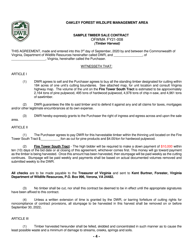 Oakley Forest Wildlife Management Area Timber Sale Contract (South) - Virginia, Page 4