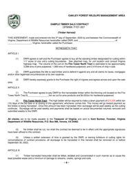 Oakley Forest Wildlife Management Area Timber Sale Contract (North) - Virginia, Page 4