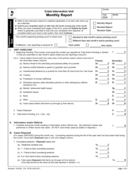 Form 10750 Crisis Intervention Unit Monthly Report Form - New Jersey