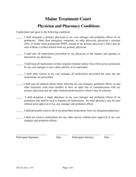 Form CR-251 &quot;Physician and Pharmacy Conditions&quot; - Maine
