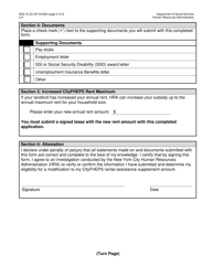 Form DSS-7S Request for a Modification to Your Cityfheps Rental Assistance Supplement Amount - New York City, Page 2