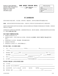 Form LS223C Labor Standards Complaint Form - New York (Chinese), Page 3