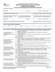 DSHS Formulario 10-571 Servicios Planeados De Relevo Nocturno Acuerdo Personalizado - Washington (Spanish), Page 2