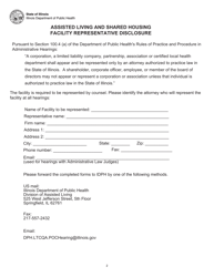 Assisted Living and Shared Housing Involuntary Termination of Residency Form - Illinois, Page 2