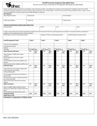 DHEC Form 3187 Overfill Prevention Equipment Operability Check - South Carolina