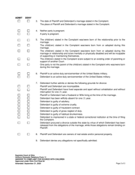 Uniform Domestic Relations Form 11 Answer to Complaint for Divorce With Children - Ohio, Page 2