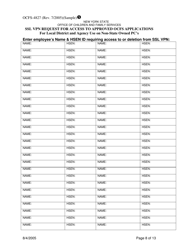 Instructions for Form OCFS-4827 Ssl Vpn Request for Access to Approved Ocfs Applications for Local District and Agency Use on Non-state Owned Pc&#039;s - New York, Page 8