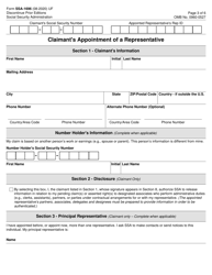 Form SSA-1696 Claimant&#039;s Appointment of a Representative, Page 3
