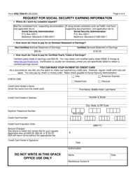 Form SSA-7050-F4 Request for Social Security Earning Information, Page 4
