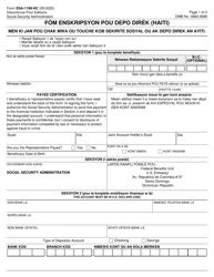 Document preview: Form SSA-1199-HC Direct Deposit Sign up Form (Haitian Creole)