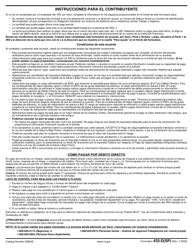 IRS Formulario 433-D (SP) Plan De Pago a Plazos (Spanish), Page 4