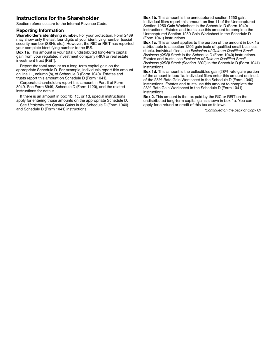 IRS Form 2439 Notice to Shareholder of Undistributed Long-Term Capital Gains, Page 4