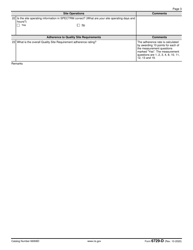 IRS Form 6729-D Site Review Sheet, Page 3