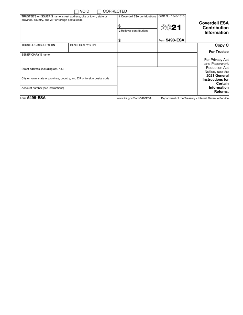 IRS Form 5498-ESA Coverdell Esa Contribution Information, Page 4