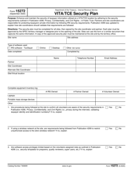 IRS Form 15272 Vita/Tce Security Plan