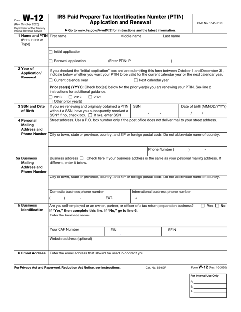 IRS Form W-12 Printable Pdf