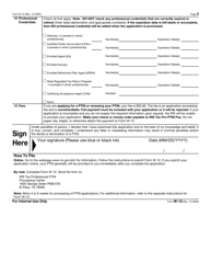 IRS Form W-12 &quot;IRS Paid Preparer Tax Identification Number (Ptin) Application and Renewal&quot;, Page 3