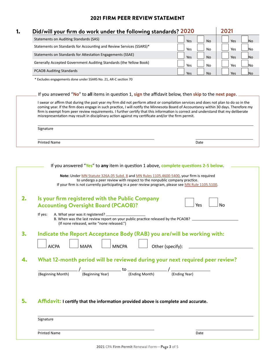 CPA Firm Permit Renewal - Minnesota, Page 4