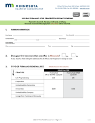 Rap Firm and Sole Proprietor Permit Renewal - Minnesota, Page 2