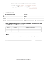 Rap Firm and Sole Proprietor Permit Renewal - Minnesota, Page 6