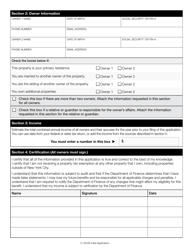 Senior Citizen Homeowners&#039; Exemption Initial Application - New York City, Page 2