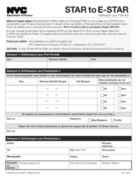 Document preview: Star to E-Star Exemption Application - New York City (Haitian Creole)