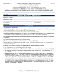 Form HRP-1053A Commodity Senior Food Box Program (Csfp) Annual Agreement Between Daas/Chrp and Regional Food Bank - Arizona