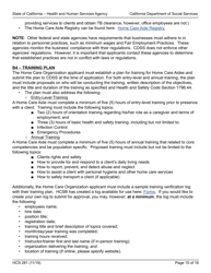 Form HCS281 Application Instructions for a Home Care Organization License - California, Page 15