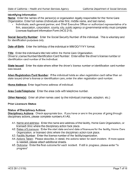 Form HCS281 Application Instructions for a Home Care Organization License - California, Page 7